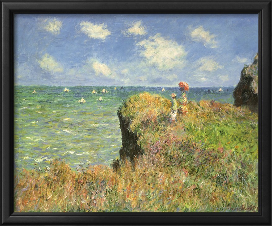 Cliff Walk At Pourville, 1882-Claude Monet Painting